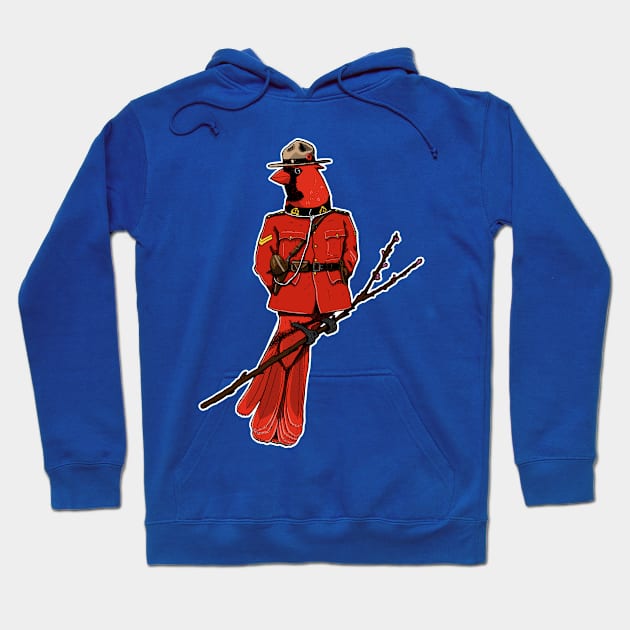 Cardinal Mountie - Canadian Birds Hoodie by deancoledesign